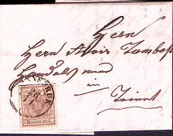 1851 AUSTRIA Kr.6 Su Lettera Completa Di Testo Innsbruck (28.11) - Altri & Non Classificati