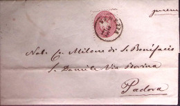 1865-LOMBARDO VENETO Venezia C1 (7.12) Su Lettera Completa Di Testo S.5 - Lombardije-Venetië