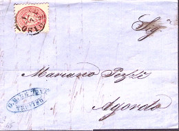 Lombardo Veneto-1865 TREVISO C1 (4.1) Su Lettera Completa Di Testo, Affrancata 5 - Lombardy-Venetia