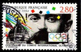 France Poste Obl Yv:2889 Mi:3034 Pierre De Coubertin (TB Cachet Rond) - Used Stamps