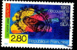 France Poste Obl Yv:2878 Mi:3021 Europa Découverte Du Virus Du SIDA (Beau Cachet Rond) - Usati