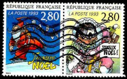 France Poste Obl Yv:2846-47 Joyeux Noël (Lign.Ondulées) Paire - Used Stamps