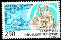 France Poste Obl Yv:2808 Mi:2954 Cours Constitutionnelles Européennes (Beau Cachet Rond) - Usados