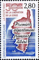 France Poste N** Yv:2829 Mi:2974 Libération De La Corse - Ungebraucht