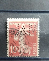 FRANCE J&M 39 TIMBRE INDICE 5 SUR 138 PERFORE PERFORES PERFIN PERFINS PERFORATION PERCE LOCHUNG - Used Stamps