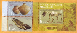 2024 Moldova  „From The Museums’ Patrimony”  Monoxilo, Ursus Spelaeus, Block, Clay And Ceramic Vessels. - Moldawien (Moldau)
