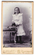 Fotografie R. Schönfelder, Reichenbach I. V., Zwickauerstr. 42, Kleines Mädchen Im Weissen Kleid  - Personnes Anonymes