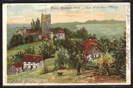 Lithographie Hattingen, Burg Blankenstein  - Hattingen
