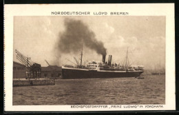 AK Reichspostdampfer Prinz Ludwig Vor Yokohama  - Post