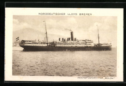 AK Norddeutscher Lloyd Bremen, Reichspostdampfer Bülow  - Post & Briefboten