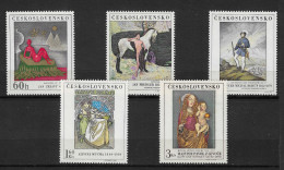 Czechoslovakia 1968 MiNr. 1839 - 1843 National Galleries (III) Art, Painting, Alfons Mucha 5v  MNH**  8.00 € - Unused Stamps