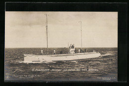 AK U.-Frachtschiff Bremen Auf Hoher See Nach Amerika  - Guerre