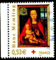 France Poste Obl Yv:3840 Mi:4000 Hans Memling Vierge à L'Enfant Bord De Feuille (TB Cachet Rond) - Usados