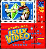 France Poste N** Yv:3851 Mi:4011 Les Sims Coin D.feuille - Nuevos
