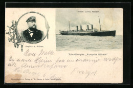 AK Schnelldampfer Kronprinz Wilhelm Des Nordd. Lloyd, Kapitän A. Richter  - Piroscafi