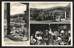 AK Josephinenhütte, Glasfabrik, Stammhaus, Am Ofen  - Schlesien