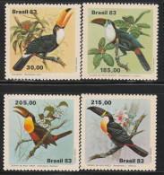 BRESIL - N°1600/3 ** (1983) Oiseaux  : Toucans - Unused Stamps
