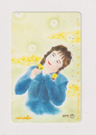 JAPAN  - Portrait Of A  Woman  Magnetic Phonecard - Japón