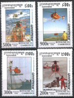 Mint Stamps Helicopters Greenpeace  1996 From Cambodia - Elicotteri