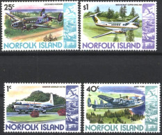 Mint Stamps Aviation Airplanes 1980 From Norfolk Island - Vliegtuigen