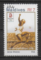 MALDIVES  N° 3849   * *  Jo 2008  Course Saut En Longueur  Jesse Owens - Atletismo