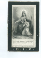 ELISE S GH DEVOS ° GRAMMONT ( GERAARDSBERGEN ) 1866 + OVERBOELARE 1883 LITHOGRAFIE BIDEZ HUNNEGEM - Images Religieuses
