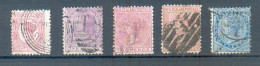 D 40 - N. Z. - YT 51-52-53-55-56 ° Obli - Fil étoile NZ - Used Stamps