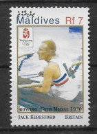 MALDIVES  N° 3850   * *  Jo 2008  Aviron  Jack Beresford - Canottaggio
