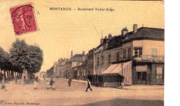 45 - Loiret -  MONTARGIS - Boulevard Victor Hugo - Carte Toilée - Montargis