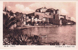 20 - Corse -  CALVI -  Les Quais Et La Haute Ville - Calvi