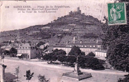 46 - Lot -  SAINT CERE - Place De La Republique - Statue Du Marechal Caurobert Et La Tour Saint Laurent - Saint-Céré