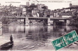 46 - Lot -  PUY L EVEQUE - Pont Du Chemin De Fer Et Vue Generale - Other & Unclassified