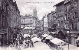 87 - Haute Vienne - LIMOGES - La Place Des Bancs U Jour De Marché - Clocher De Saint Michel - Limoges