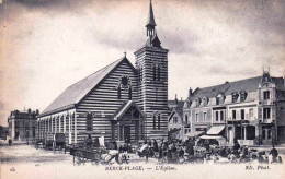 62 - Pas De Calais -  BERCK PLAGE - L église - Jour De Marché - Berck