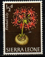 SIERRA LEONE - 1963 - FIREBALL LILLY - MH - Sierra Leone (1961-...)