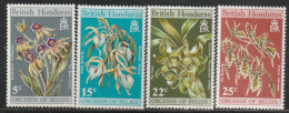 HONDURAS Britannique - N°245/8 ** (1970) Orchidées - Honduras Británica (...-1970)