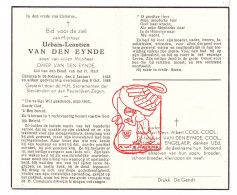 DP Urbain Leontien Van Den Eynde / ° Sint-Niklaas 1922 † 1948 Cool Verhille Engelaer - Devotion Images