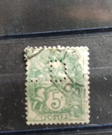 FRANCE TIMBRE LD 34 INDICE 6 SUR 111 PERFORE PERFORES PERFIN PERFINS PERFORATION PERCE LOCHUNG - Usati