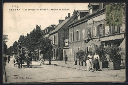CPA Persan, Le Bureau De Tabac Et L`Avenue De La Gare  - Persan