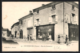 CPA Vendeuvre, Rue Du Commerce  - Autres & Non Classés