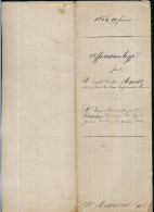 AFFECTATION HYPOTHECAIRE  Prix D'une Charge D'avoué Le 19 Février 1854  GRENOBLE - Amat - Bourne - Jocteur Monrozier - Non Classés