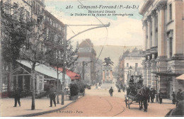 CLERMONT FERRAND - Boulevard Desaix - Le Théâtre Et La Statue De Vercingétorix - Très Bon état - Clermont Ferrand