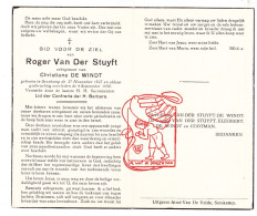 DP Roger Van Der Stuyft 22j. ° Serskamp Wichelen 1927 † 1950 X Christine De Windt // Elegeert Cootman - Images Religieuses