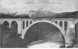 CERET - Le Pont Du Chemin De Fer Et Le Canigou - Très Bon état - Ceret
