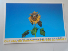 D203140 CPM   Cet été, Ne Tournez Pas Le Dos Au Soleil - Les Voeux De L'Eté - Espace Paul Ricard -Paris Juin 1997 - Publicité