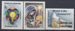 DOMINICAN REPUBLIC 1076-1078,unused,Christmas 1974 (**) - Repubblica Domenicana