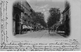 Souvenir De NICE - Avenue De La Gare - état - Other & Unclassified