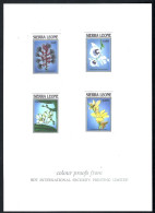 1988 Sierra Leone Végétaux Plantes Sauvages Fleurs Orchidées - Rare Epreuve Essai Non Dentelé - Yvert 1025/1028 - Orchidées