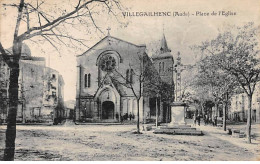 VILLEGAILHENC - Place De L'Eglise - Très Bon état - Autres & Non Classés