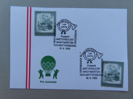 Österreich Pro Juventute - Mit Sonderstempel 18. 9. 1990 Mattersburg, 140 Jahre Postamt Mattersburg (Nr.1747) - Sonstige & Ohne Zuordnung